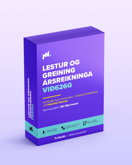 Lestur og greining ársreikninga (VIÐ626G)