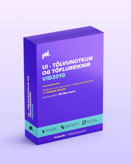 UI - tölvunotkun og töflureiknir (VIÐ201G)